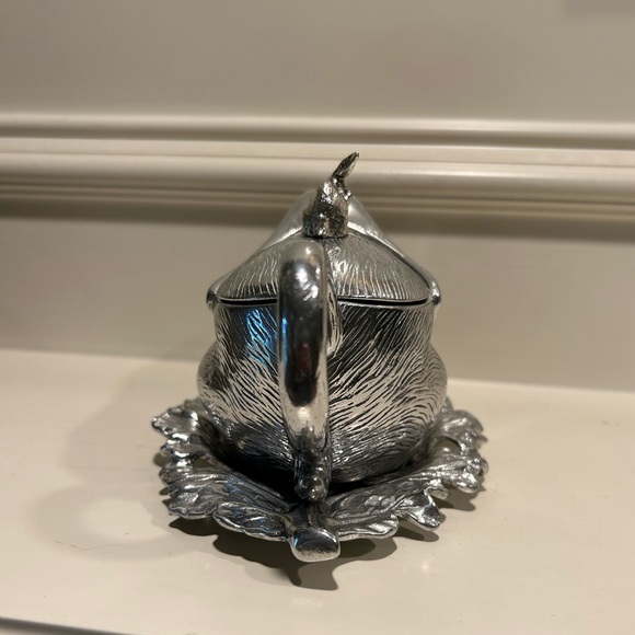 Arthur Court Rabbit Creamer On Leaf - NO Spoon - Picture 4 of 14